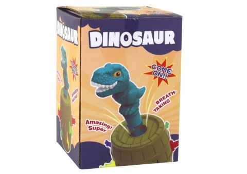 Gra Zręcznościowa Dinozaur W Beczce Wyskakujący Dinozaur LEAN TOYS