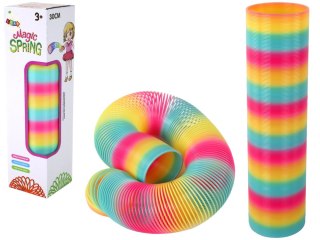 Magiczna Kultowa Sprężyna Kolorowa 30 Cm Zabawka LEAN Toys