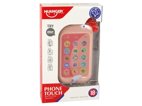 Telefon Edukacyjny Nauka Angielskiego Kurczak Różowy LEAN Toys