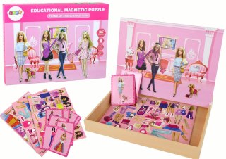 Zestaw Edukacyjnych Puzzli Magnetycznych Motyw Lalki LEAN Toys