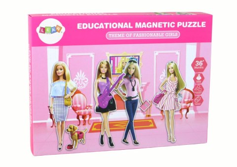 Zestaw Edukacyjnych Puzzli Magnetycznych Motyw Lalki LEAN Toys