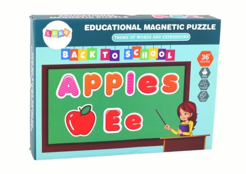 Zestaw Edukacyjnych Puzzli Magnetycznych Z Wielofunkcyjną Tablicą LEAN Toys