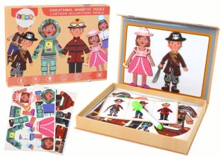 Zestaw Puzzli Magnetycznych Motyw Postaci Kreskówkowych LEAN Toys