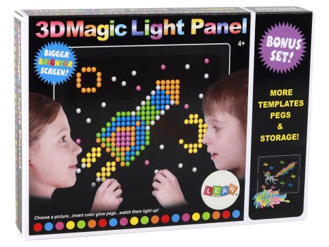 Magiczna Tablica Układanka 3D 276 Elementów Podświetlana LEAN Toys