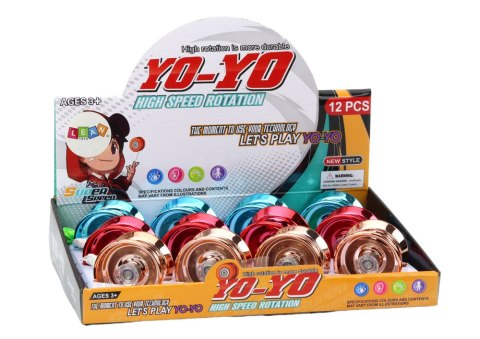 Yoyo Aluminiowe Klasyczne Jojo Niebieski Złoty Czerwony LEAN TOYS