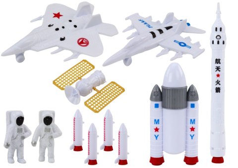 Zestaw Figurek Kosmicznych Astronauci Rakiety 11El LEAN Toys