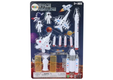 Zestaw Figurek Kosmicznych Astronauci Rakiety 11El LEAN Toys