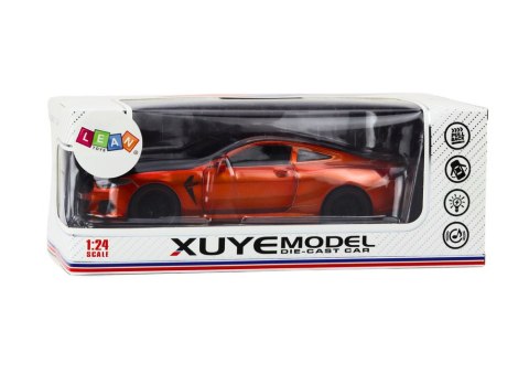 Auto Sportowe Metalowe Napęd Frykcyjny Otwierane Elementy 1:24 Pomarańczowe LEAN Toys