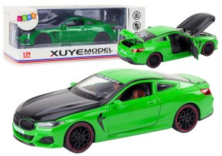 Auto Sportowe Metalowe Napęd Frykcyjny Otwierane Elementy 1:24 Zielone LEAN Toys