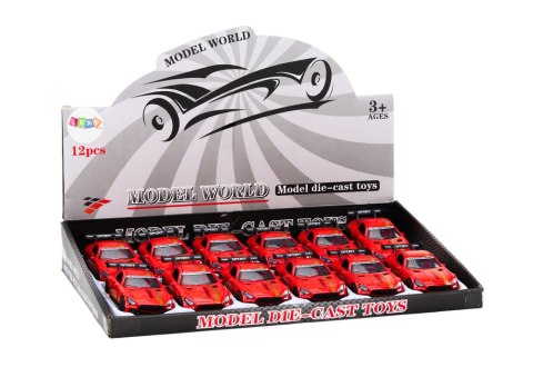 Auto Sportowe Samochód 1:32 Figurka Czerwona Spojler Metal LEAN TOYS