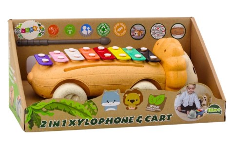 Cymbałki Lew Na Kółkach Instrument Dla Dzieci Kolorowe Edukacyjne LEAN Toys