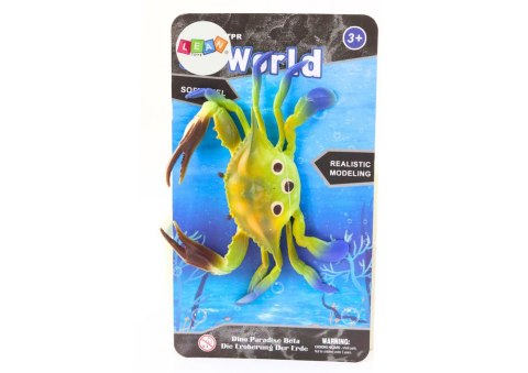 Figurka Gumowy Krab Zielony Sea World LEAN TOYS