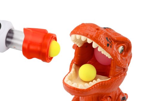 Gra Strzelanie Do Dinozaura Zręcznościowa Kulki Pistolet Zestaw LEAN Toys