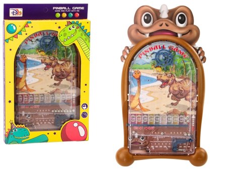 Gra Zręcznościowa Pinball Dinozaury Stojak Brązowy LEAN TOYS