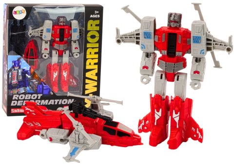 Robot-Helikopter 2w1 Transformacja X-Warrior Czerwony LEAN Toys