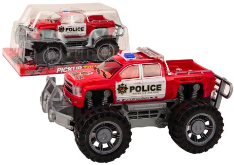 Samochód Policyjny Pickup Czerwony Terenowy Wóz Policji LEAN Toys