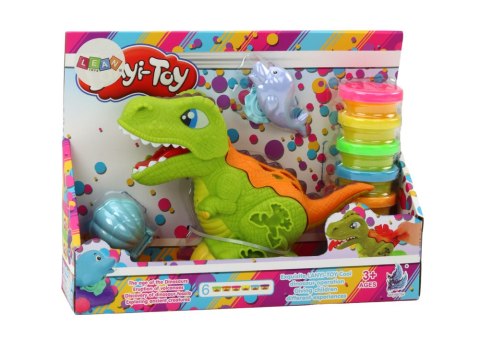 Zestaw Ciastoliny Dinozaur 6 Kolorów Formy Delfinek Muszelka LEAN Toys