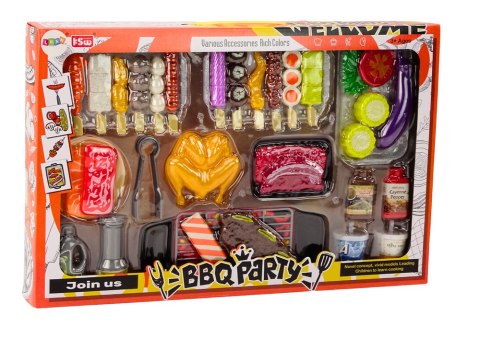 Zestaw Do Grilla Warzywa Figurki Grill BBQ Party 37 ele. LEAN Toys