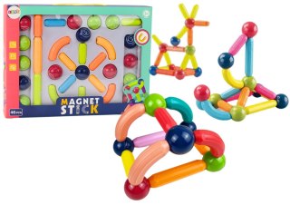 Zestaw Klocków Magnetycznych Konstrukcyjne 46El Kolorowe LEAN Toys