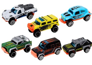 Zestaw Metalowych Autek Terenowych 1:64 6 sztuk LEAN Toys