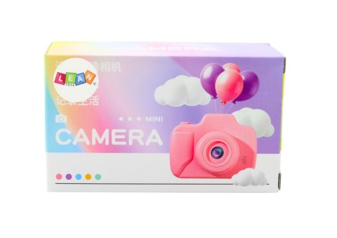 Aparat Dla Dzieci Zdjęcia Nagrywanie Gry Karta Pamięci 64GB Różowy LEAN Toys