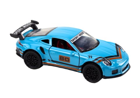 Auto Sportowe Samochód 1:32 Figurka Niebieska Spojler Metal LEAN TOYS