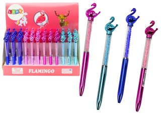 Długopis Z Flamingiem Diamenciki Niebieski Wkład 0.7mm Mix LEAN TOYS