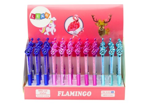 Długopis Z Flamingiem Diamenciki Niebieski Wkład 0.7mm Mix LEAN TOYS