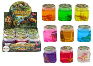 Glutek Slime w Pudełeczku Figurki Dinozaurów 150 g 9 Kolorów LEAN Toys