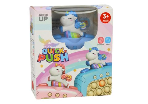 Gra Sensoryczna Jednorożec Pop It Na Baterie Światła Dźwięki Różowa LEAN Toys