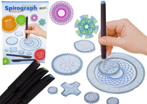 Zestaw Edukacyjny Spirograf Pisaki 27 Elementów LEAN Toys