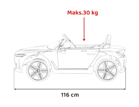 Autko BMW i4 na akumulator dla dzieci Biały + Wolny Start + EVA + Ekoskóra + Audio LED + Pilot