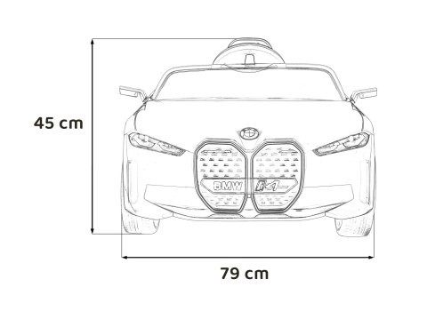 Autko BMW i4 na akumulator dla dzieci Czerwony + Wolny Start + EVA + Ekoskóra + Audio LED + Pilot