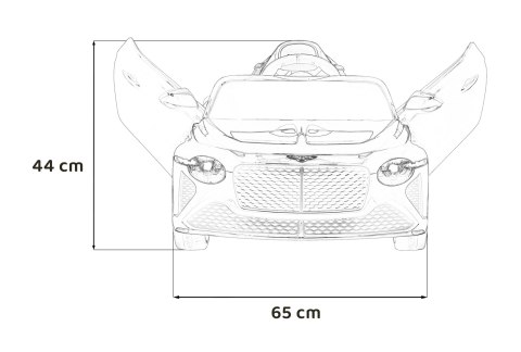 Bentley Bacalar Autko na akumulator dla dzieci Czarny