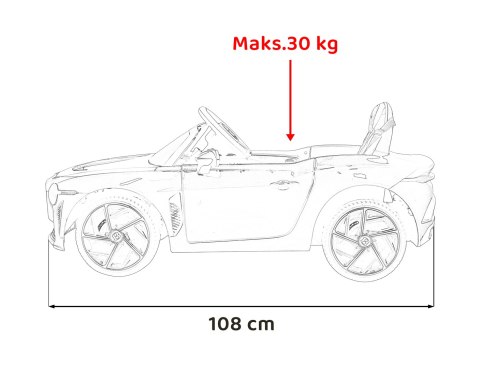 Bentley Bacalar Autko na akumulator dla dzieci Czarny