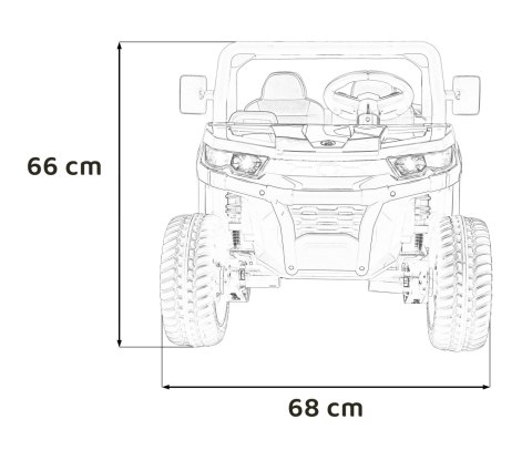 Auto Pick-Up Speed 900 dla dzieci Czarny + Napęd 4x4 + Ruchomy kiper + Bagażnik + Pilot + Łopatka + Audio LED