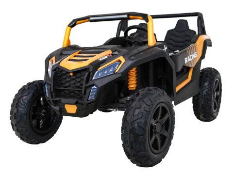 Buggy ATV Strong Racing dla 2 dzieci Złoty + Silnik bezszczotkowy + Pompowane koła + Audio LED