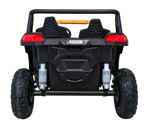 Buggy ATV Strong Racing dla 2 dzieci Złoty + Silnik bezszczotkowy + Pompowane koła + Audio LED