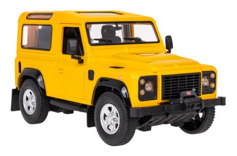 Land Rover Defender żółty RASTAR model 1:14 Zdalnie sterowanie auto + Pilot 2,4 GHz + Ręcznie otwierane drzwi