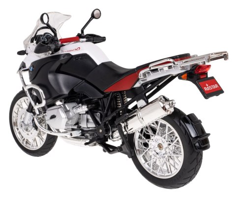 Motocykl BMW R 1200 GS biały RASTAR model 1:9 Metalowa karoseria