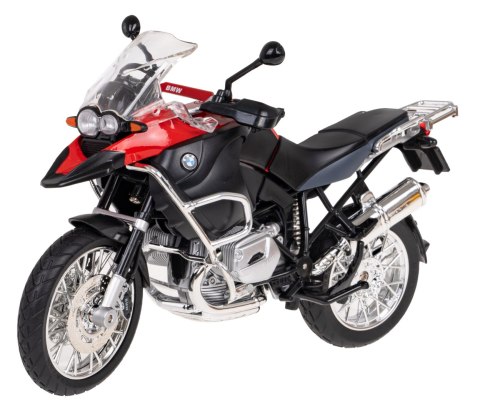 Motocykl BMW R 1200 GS czerwony RASTAR model 1:9 Metalowa karoseria