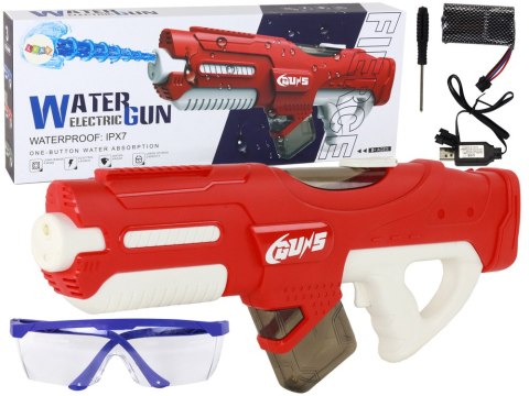 Duży Pistolet Na Wodę Czerwony 750ml Okulary LEAN Toys