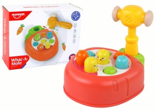 Gra Zręcznościowa Whac-A-Mole Kolorowa Marchewka LEAN Toys