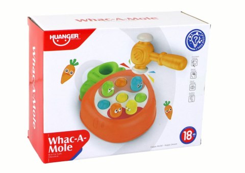 Gra Zręcznościowa Whac-A-Mole Kolorowa Marchewka LEAN Toys