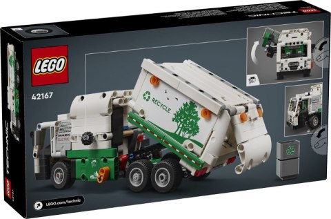 Klocki LEGO TECHNIC Śmieciarka MACK® LR ELECTRIC 503 Elementy 42167 LEGO