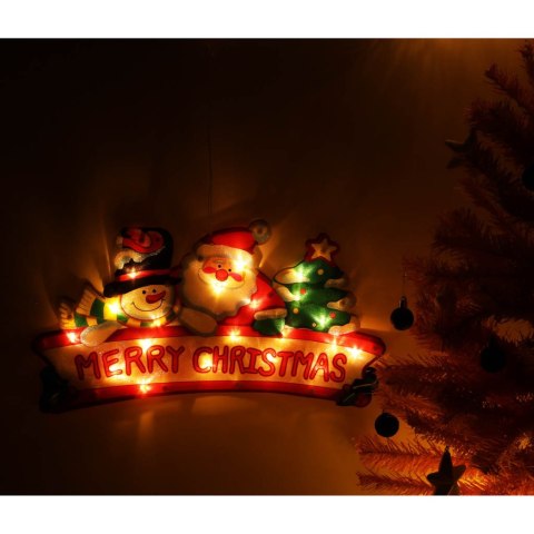 Lampki LED wisząca dekoracja okna świąteczna Merry Christmas XXL 45cm Kik Sp. z o. o. Sp. k.