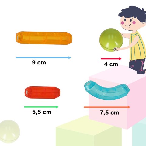 Klocki magnetyczne LED magnetic sticks duże patyczki świecące dla małych dzieci 102 elementy