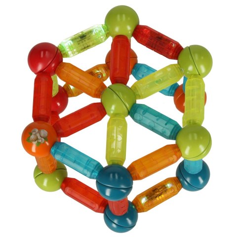 Klocki magnetyczne LED magnetic sticks duże patyczki świecące dla małych dzieci 102 elementy