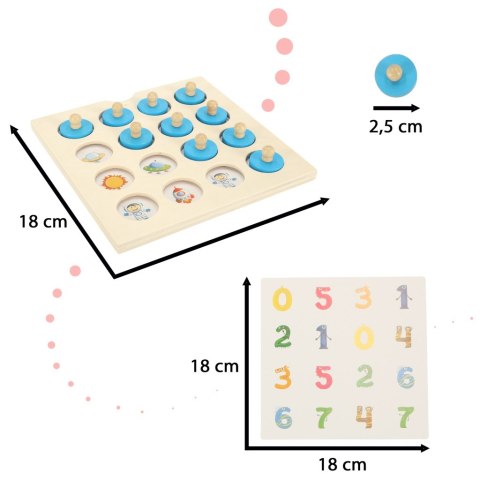 Gra planszowa memory montessori zestaw puzzle drewniane 4 karty Kik Sp. z o. o. Sp. k.