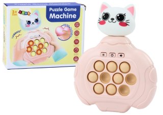 Gra Pop-It Kotek Różowa Konsola Zręcznościowa Pad Sensoryczny Wibracje LEAN Toys